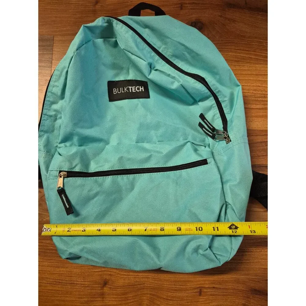 Bulktech Teal Blue Casual School Bookbag Laptop Backpack 17